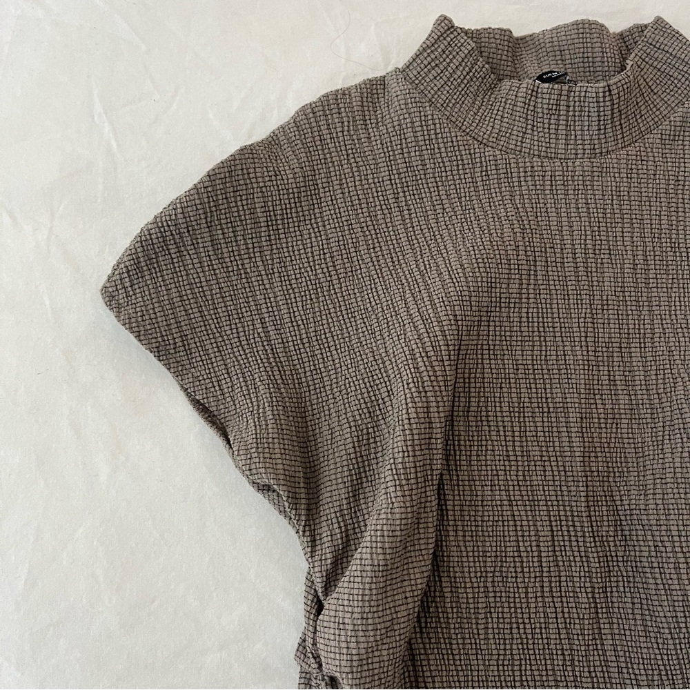 Zara Gray Textured Top - Picture 4 of 7